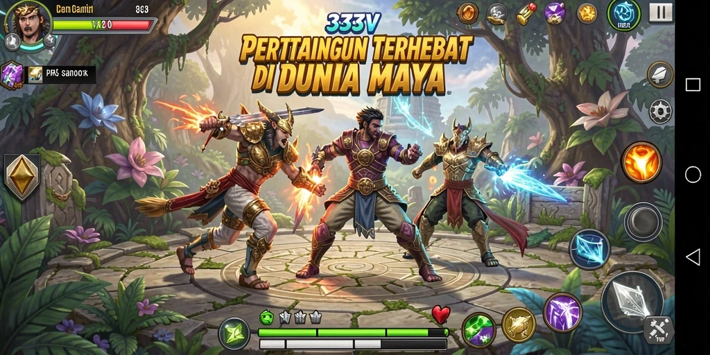 Screenshot dari aksi pertarungan maksimal dalam 333V.