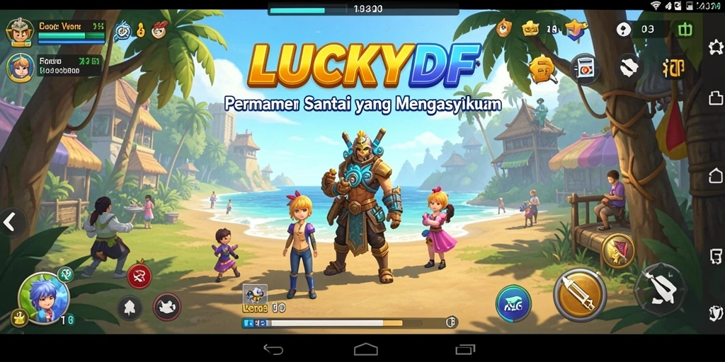 Tampilan gameplay LUCKYDF yang memikat dan penuh warna.