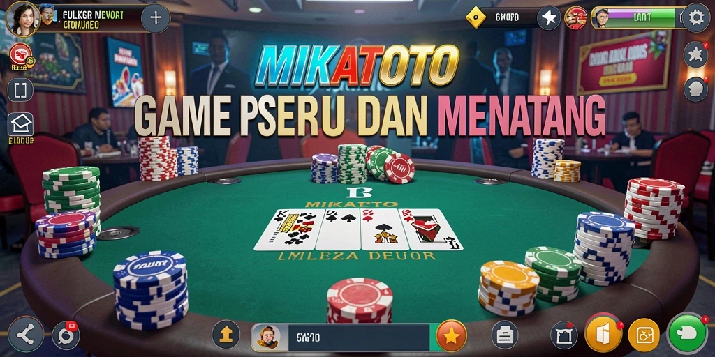 Screenshot MIKATOTO menunjukkan aksi seru dalam permainan Poker.