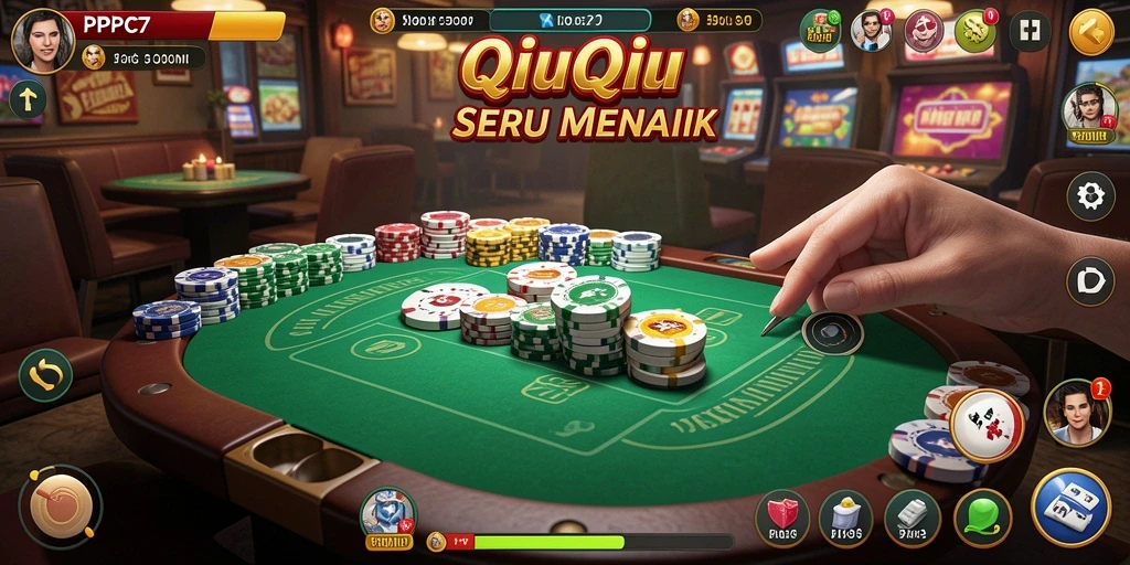 Tampilan gameplay seru dalam QiuQiu.