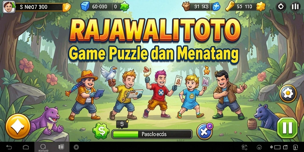 Tampilan gameplay seru dalam RAJAWALITOTO saat menyelesaikan teka-teki.