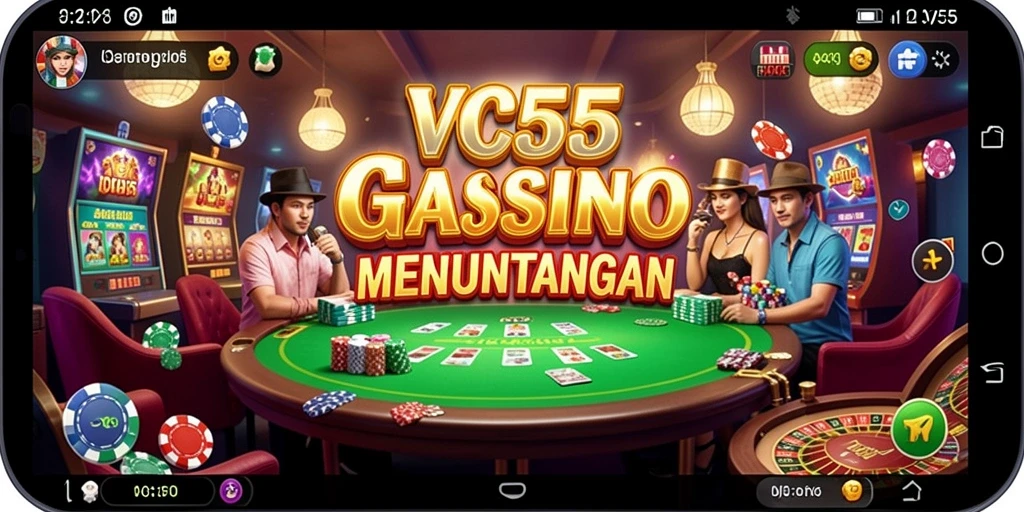 Tampilan gameplay Kasino VC55 yang menarik dan mendalam.