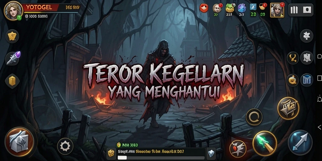 Screenshot menampilkan gameplay menyeramkan dari YOTOGEL
